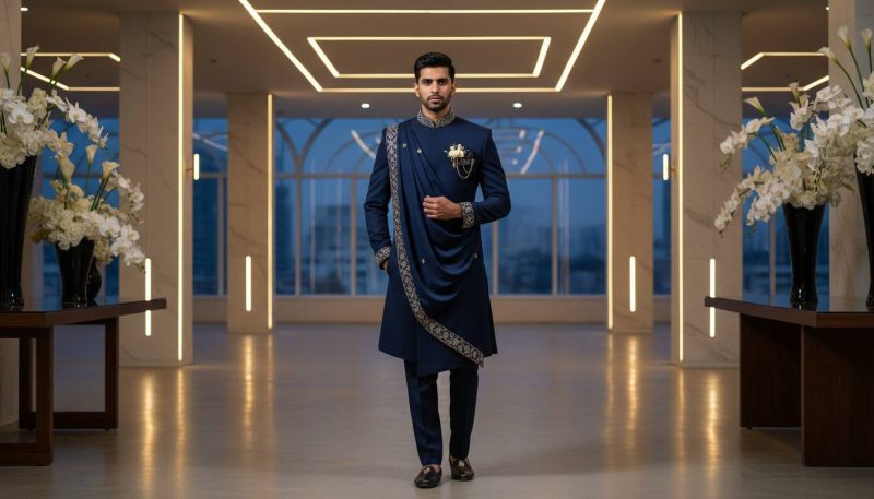 Different Types Of Sherwani For Weddings And Traditional Occasions 7 Indo-Western Sherwani