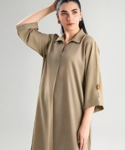 Khaki Karandi Cotton Co-Ord Set Mb-Cs2590Kk 9 Mb Cs2590 Beigea Imanistudio.com
