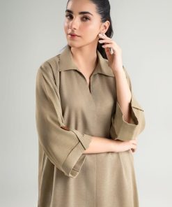 Khaki Karandi Cotton Co-Ord Set Mb-Cs2590Kk 10 Mb Cs2590 Beiged Imanistudio.com