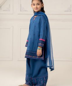 Mariab Kids Indigo Blue Embroidered Cotton Lawn Suit Mbkd-Ef2557Ib 6 Mkdef25 57Bluec Imanistudio.com