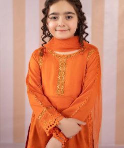 Mariab Kids Orange Embroidered Cotton Lawn Suit Mbkd-Ef2567Og 9 Mkdef2567Oringeb Imanistudio.com