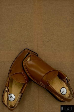 Premium Leather Golden Olive Charsadda Peshawari Chappal Char-2504Go 13 Char2504A Imanistudio.com