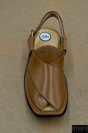 Premium Leather Golden Olive Charsadda Peshawari Chappal Char-2504Go 14 Char2504B Imanistudio.com