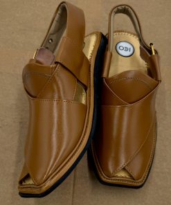 Premium Leather Golden Olive Charsadda Peshawari Chappal Char-2504Go 15 Char2504C Imanistudio.com