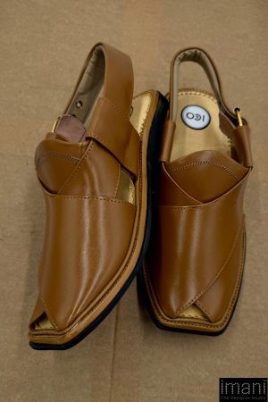 Premium Leather Golden Olive Charsadda Peshawari Chappal Char-2504Go 15 Char2504C Imanistudio.com