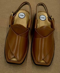 Premium Leather Golden Olive Charsadda Peshawari Chappal Char-2504Go 16 Char2504D Imanistudio.com