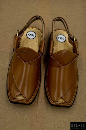 Premium Leather Golden Olive Charsadda Peshawari Chappal Char-2504Go 16 Char2504D Imanistudio.com
