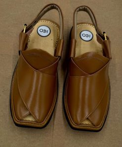 Premium Leather Golden Olive Charsadda Peshawari Chappal Char-2504Go 12 Char2504E Imanistudio.com