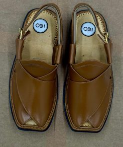 Premium Leather Golden Olive Charsadda Peshawari Chappal Char-2504Go 18 Char2504G Imanistudio.com