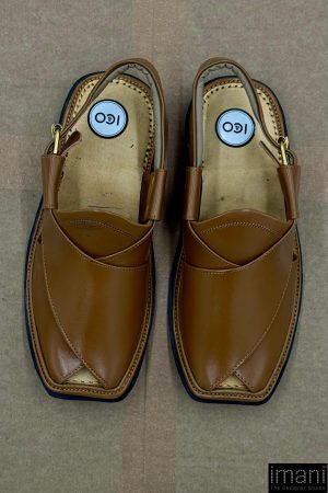 Premium Leather Golden Olive Charsadda Peshawari Chappal Char-2504Go 18 Char2504G Imanistudio.com