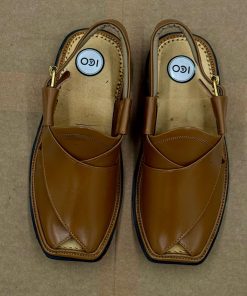 Premium Leather Golden Olive Charsadda Peshawari Chappal Char-2504Go 17 Char2504H Imanistudio.com