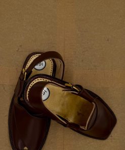 Premium Leather Kalaiji Charsadda Peshawari Chappal Char-2505Kg 19 Char2505H Imanistudio.com