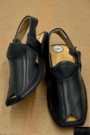 Premium Leather Black Charsadda Peshawari Chappal Char-2506Jb 13 Char2506 Imanistudio.com