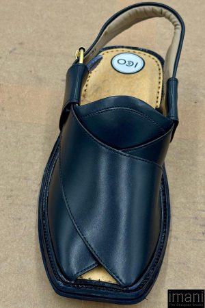 Premium Leather Black Charsadda Peshawari Chappal Char-2506Jb 19 Char2506A Imanistudio.com