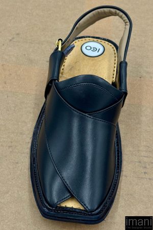 Premium Leather Black Charsadda Peshawari Chappal Char-2506Jb 18 Char2506B Imanistudio.com