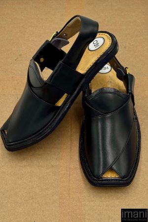 Premium Leather Black Charsadda Peshawari Chappal Char-2506Jb 17 Char2506D Imanistudio.com