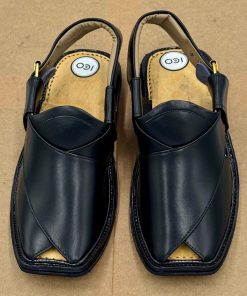 Premium Leather Black Charsadda Peshawari Chappal Char-2506Jb 16 Char2506E Imanistudio.com