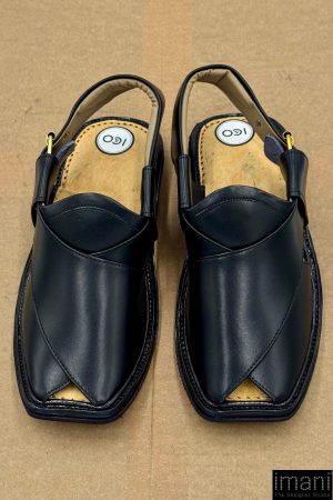 Premium Leather Black Charsadda Peshawari Chappal Char-2506Jb 16 Char2506E Imanistudio.com