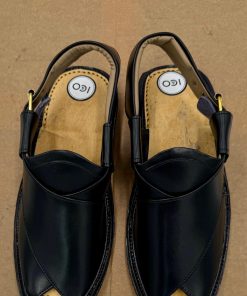 Premium Leather Black Charsadda Peshawari Chappal Char-2506Jb 15 Char2506G Imanistudio.com