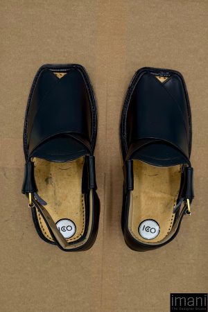 Premium Leather Black Charsadda Peshawari Chappal Char-2506Jb 14 Char2506H Imanistudio.com