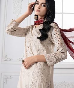Mariab Ivory Embroidered Cotton Lawn Suit Mbds-Ef2511Bi 9 Ds 11B Ivoryc Imanistudio.com
