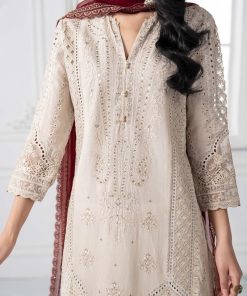 Mariab Ivory Embroidered Cotton Lawn Suit Mbds-Ef2511Bi 8 Ds 11B Ivoryd Imanistudio.com