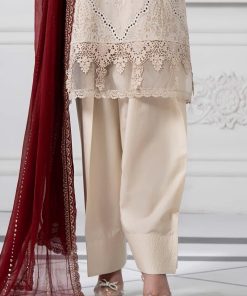 Mariab Ivory Embroidered Cotton Lawn Suit Mbds-Ef2511Bi 11 Ds 11B Ivorye Imanistudio.com