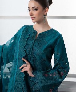 Mariab Teal Embroidered Dobby Lawn Suit Mbds-Ef2513Bt 6 Ds 13B Teala Imanistudio.com