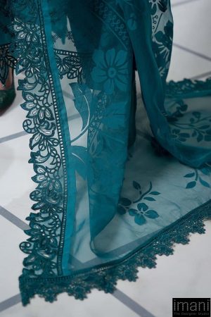 Mariab Teal Embroidered Dobby Lawn Suit Mbds-Ef2513Bt 8 Ds 13B Tealb Imanistudio.com
