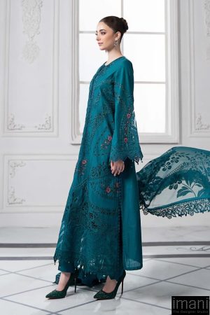 Mariab Teal Embroidered Dobby Lawn Suit Mbds-Ef2513Bt 7 Ds 13B Teald Imanistudio.com