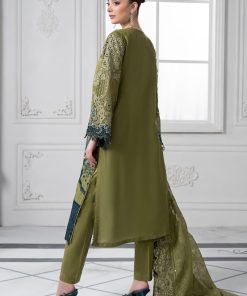Mariab Olive Green Paper Cotton Embroidered Suit Mbds-Ef2501Ag 15 Ds 1Agreena Imanistudio.com