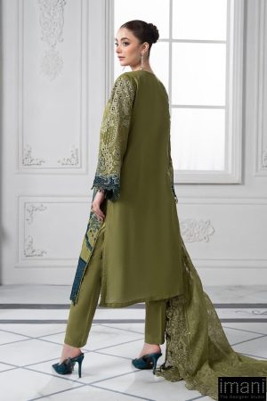 Mariab Olive Green Paper Cotton Embroidered Suit Mbds-Ef2501Ag 15 Ds 1Agreena Imanistudio.com