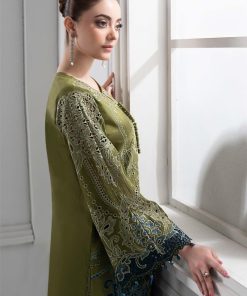 Mariab Olive Green Paper Cotton Embroidered Suit Mbds-Ef2501Ag 11 Ds 1Agreenb Imanistudio.com