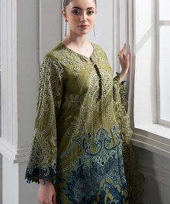 Mariab Olive Green Paper Cotton Embroidered Suit Mbds-Ef2501Ag 12 Ds 1Agreenc Imanistudio.com
