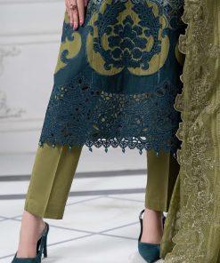 Mariab Olive Green Paper Cotton Embroidered Suit Mbds-Ef2501Ag 13 Ds 1Agreend Imanistudio.com