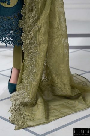 Mariab Olive Green Paper Cotton Embroidered Suit Mbds-Ef2501Ag 14 Ds 1Agreene Imanistudio.com
