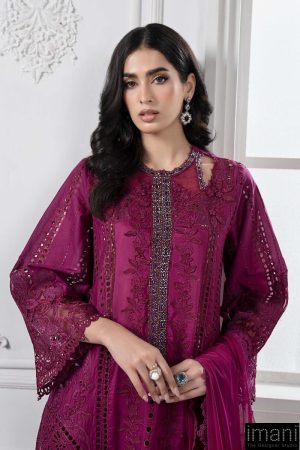Mariab Magenta Lawn Embroidered Suit Mbds-Ef2502Bm 16 Ds 2Bmagentag Imanistudio.com