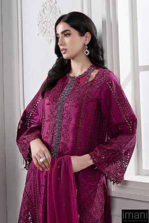 Mariab Magenta Lawn Embroidered Suit Mbds-Ef2502Bm 17 Ds 2Bmagentah Imanistudio.com