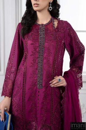 Mariab Magenta Lawn Embroidered Suit Mbds-Ef2502Bm 12 Ds 2Bmagentaj Imanistudio.com