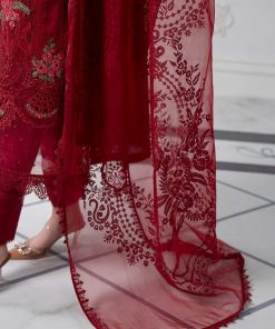 Mariab Red Cotton Lawn Embroidered Suit Mbds-Ef2504Ar 14 Ds 4Redf Imanistudio.com