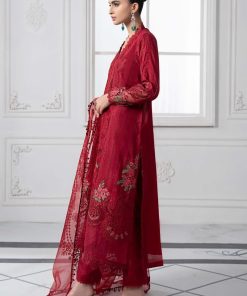 Mariab Red Cotton Lawn Embroidered Suit Mbds-Ef2504Ar 10 Ds 4Redj Imanistudio.com