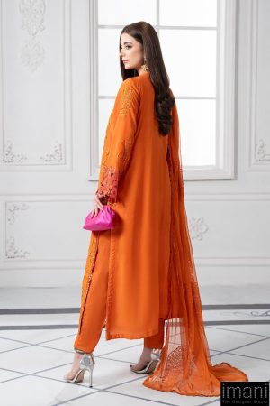Mariab Orange Embroidered Paper Cotton Suit Mbds-Ef2505Bo 14 Ds 5Borangea Imanistudio.com