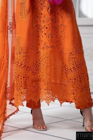Mariab Orange Embroidered Paper Cotton Suit Mbds-Ef2505Bo 12 Ds 5Boranged Imanistudio.com
