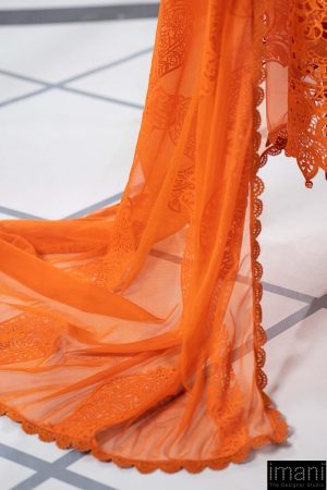 Mariab Orange Embroidered Paper Cotton Suit Mbds-Ef2505Bo 13 Ds 5Borangee Imanistudio.com