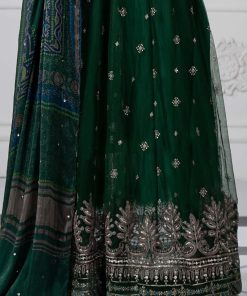 Mariab Dark Green Embroidered Net Suit Mbds-Ef2507Ag 11 Ds 7A Dark Greenc Imanistudio.com