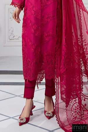 Mariab Fuchsia Pink Embroidered Cotton Lawn Suit Mbds-Ef2508Af 16 Ds 8Ahot Pinkf Imanistudio.com