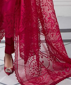 Mariab Fuchsia Pink Embroidered Cotton Lawn Suit Mbds-Ef2508Af 17 Ds 8Ahot Pinkg Imanistudio.com