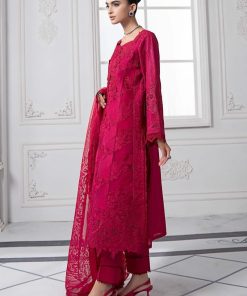 Mariab Fuchsia Pink Embroidered Cotton Lawn Suit Mbds-Ef2508Af 11 Ds 8Ahot Pinkj Imanistudio.com