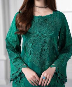 Mariab Emerald Green Embroidered Cotton Lawn Suit Mbds-Ef2508Bg 13 Ds 8B Emrald Greend Imanistudio.com
