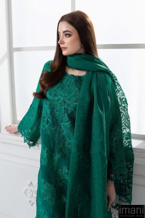 Mariab Emerald Green Embroidered Cotton Lawn Suit Mbds-Ef2508Bg 14 Ds 8B Emrald Greene Imanistudio.com